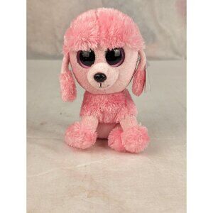 Ty Beanie‎ Boos- PRINCESS THE PINK POODLE 6" SOLID EYES   WT's